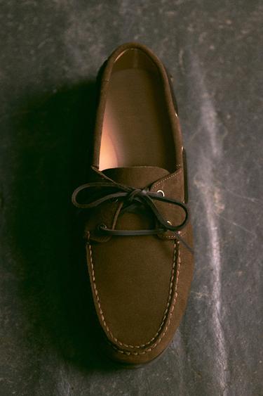 MOCASÍN PIEL CASUAL - Marrón de Zara