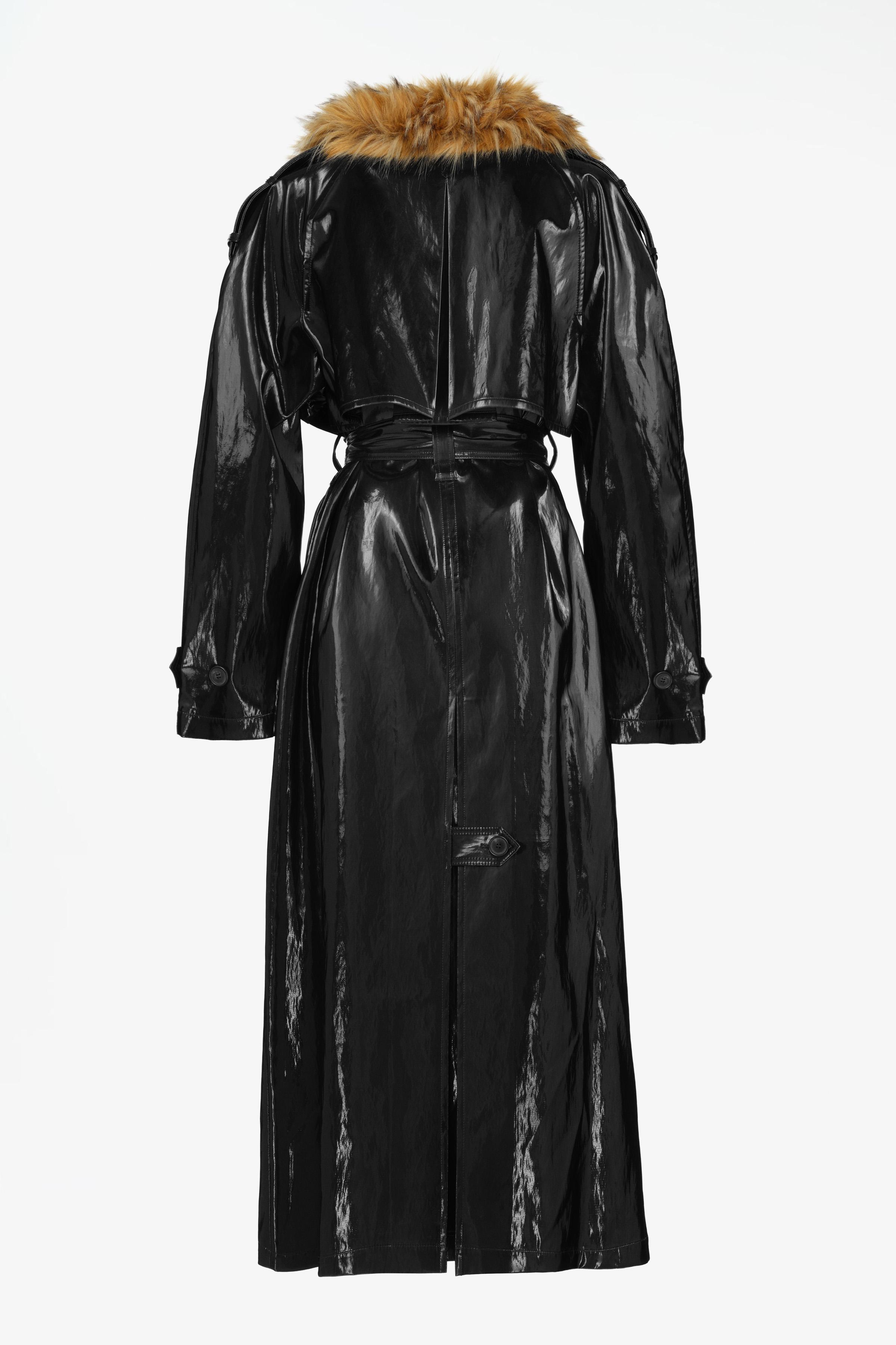 LIMITED EDITION FAUX FUR COLLAR TRENCH COAT