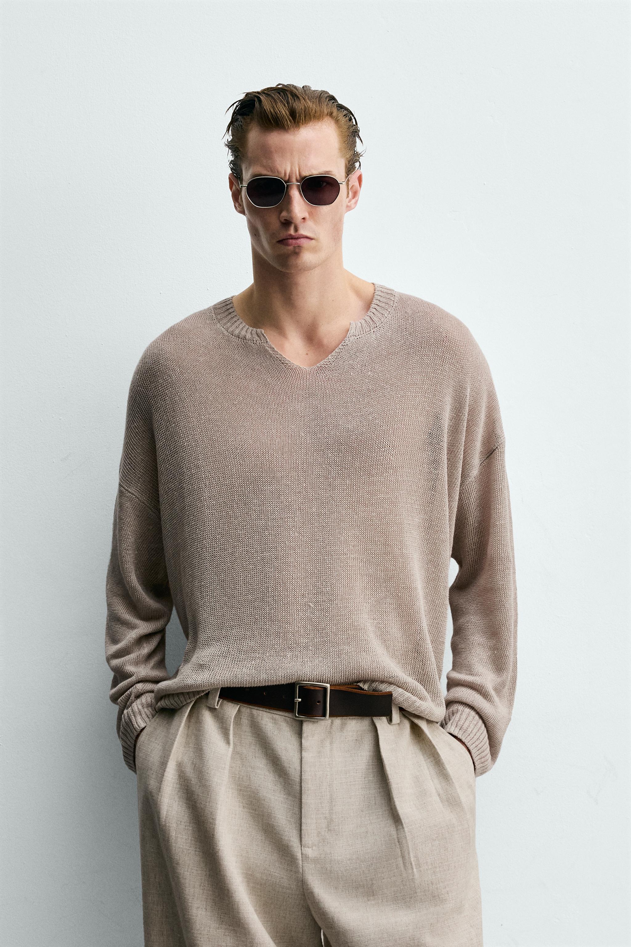 RELAXED FIT JUMPER 100% LINEN