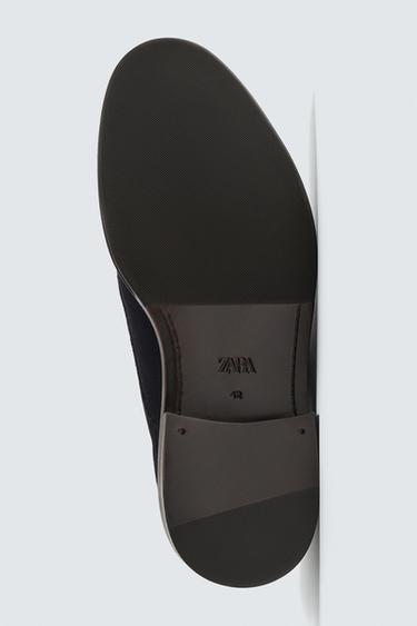 CHAUSSURES EN CUIR - Bleu de Zara - Image 3