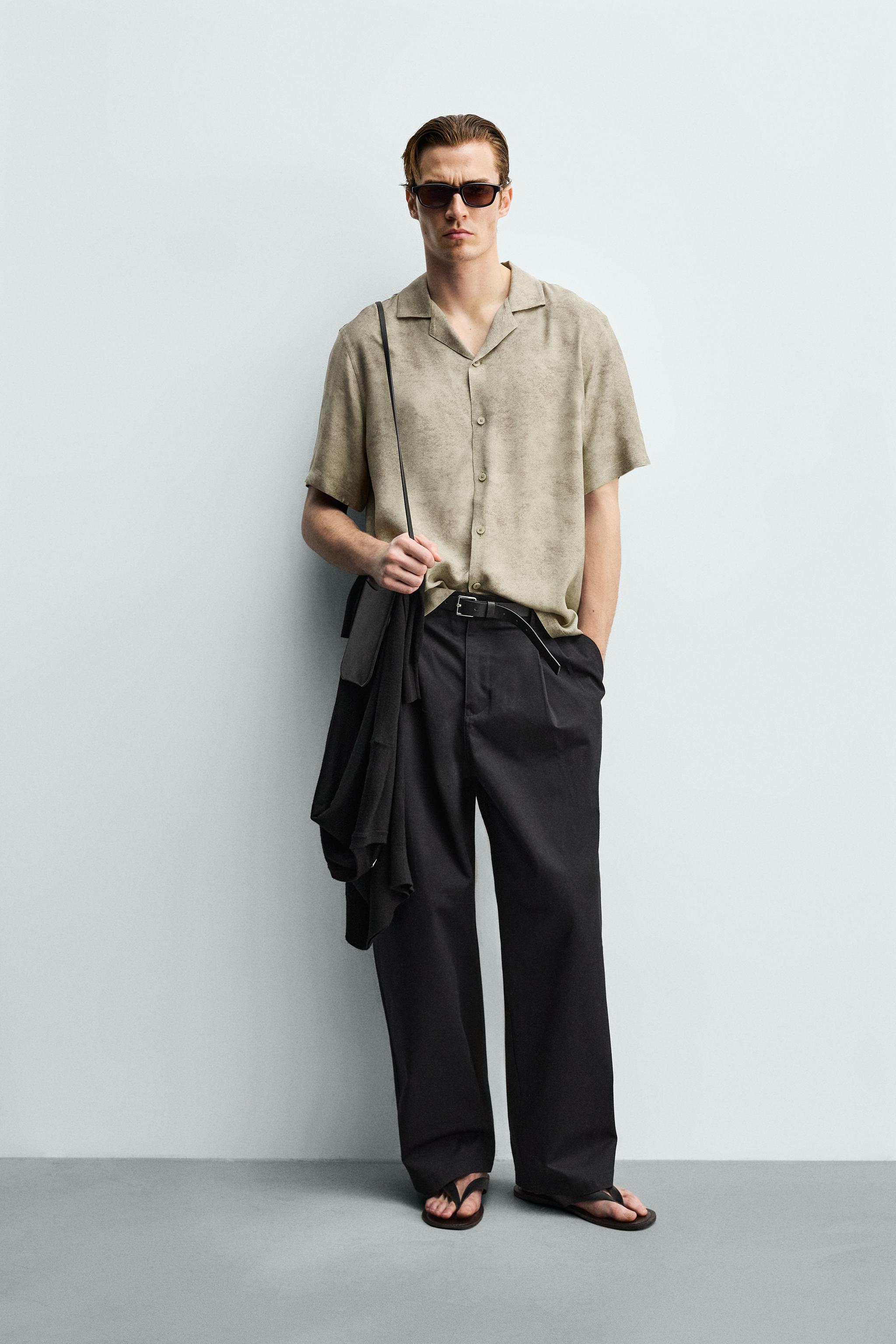 RELAXED FIT SATIN EFFECT SHIRT