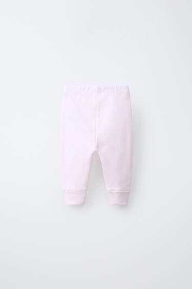 LOT DE TROIS LEGGINGS CÔTELÉS - Rose de Zara - Image 2