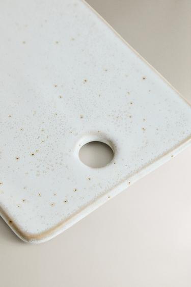RECTANGULAR STONEWARE KITCHEN CHOPPING BOARD - Oyster-white by Zara - Image 2