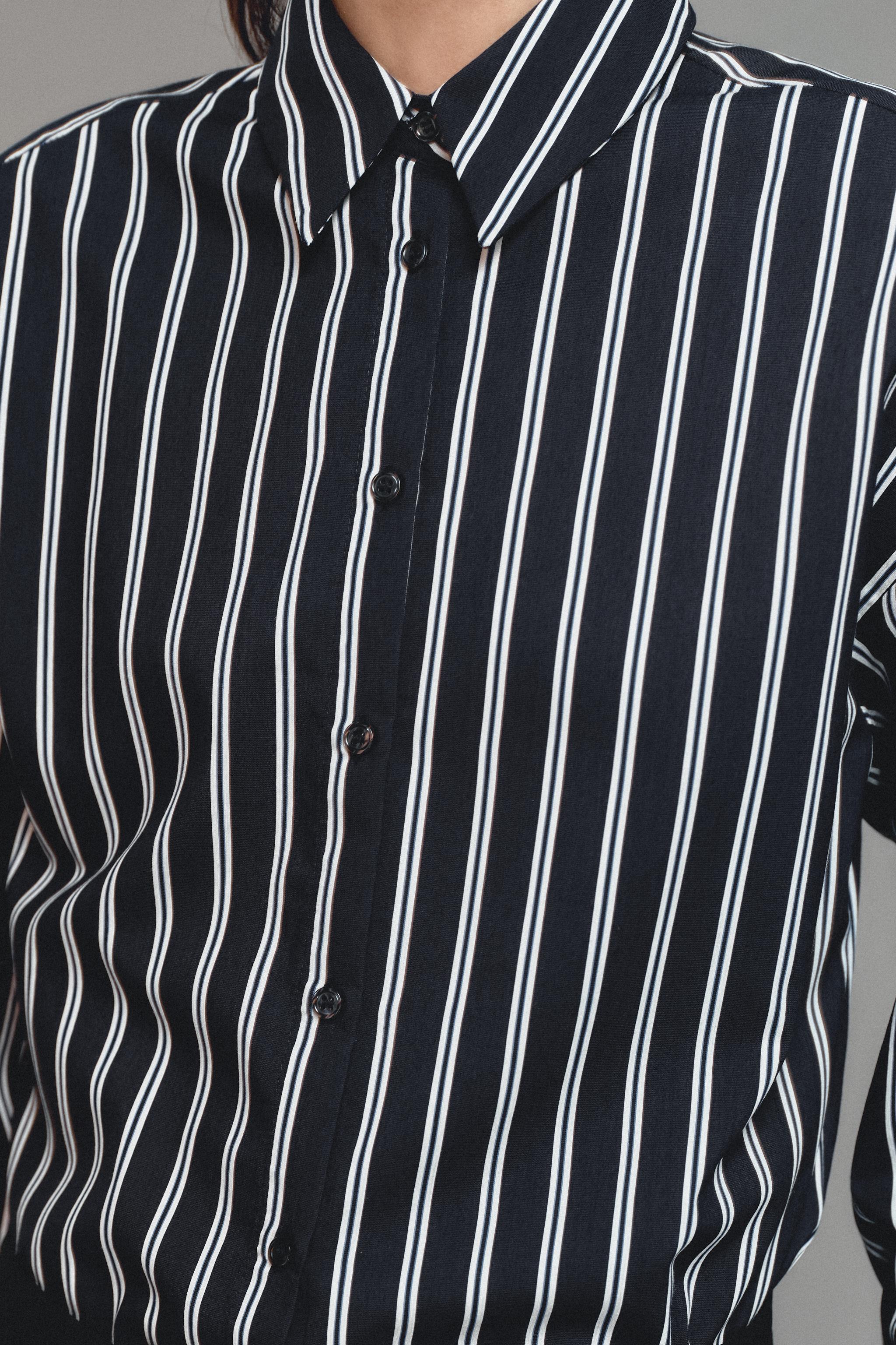 STRIPED SHIRT — Blue