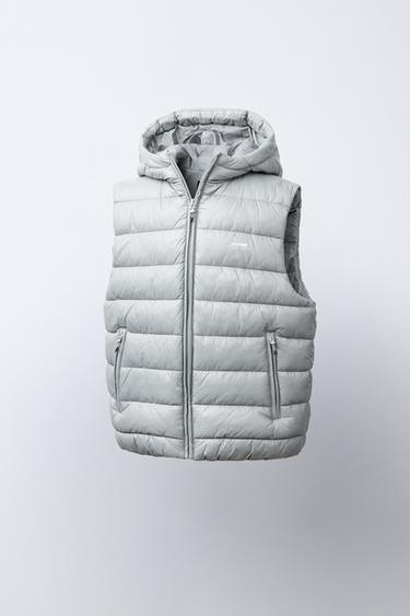 Zara ULTRALIGHT TEXT VEST - Gray