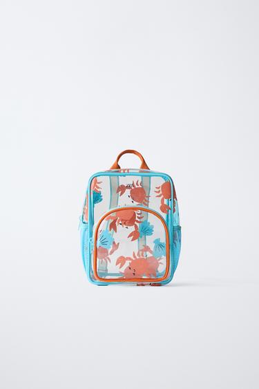 CRAB VINYL BACKPACK - Blue by Zara