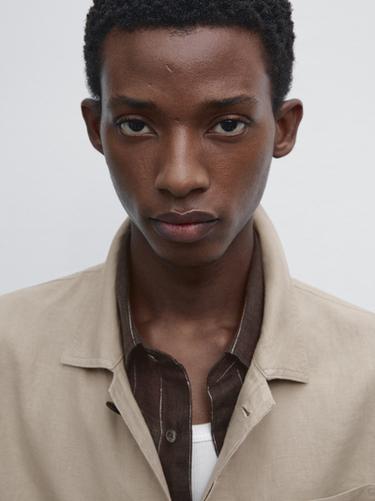 Zara 100% linen lightweight jacket - Sand