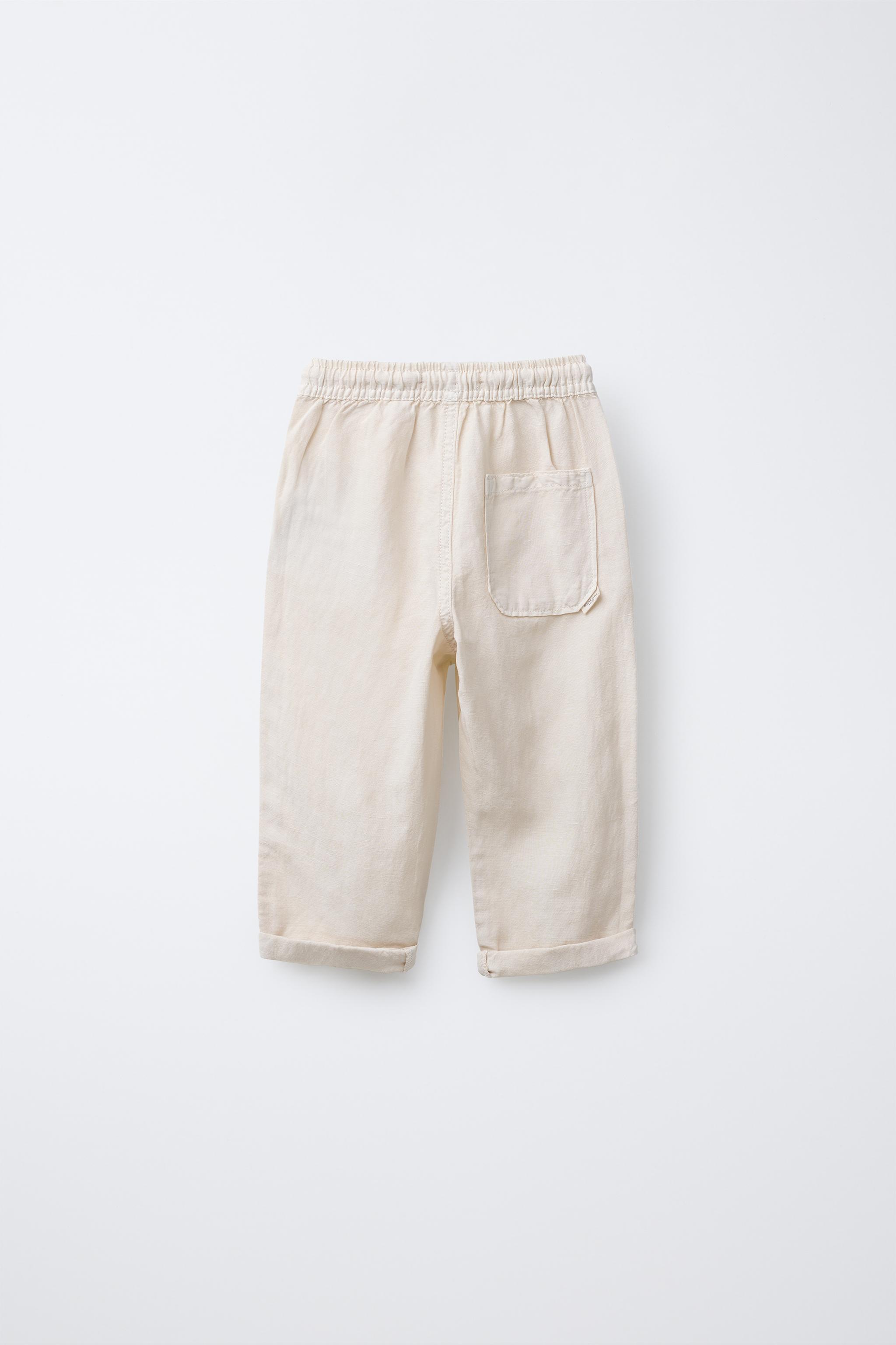 ☆ドイツ発*ZARA*新作*ストレートリネンパンツ/EN☆ ZARA リネンブレンド ストレートパンツ - メルカリ