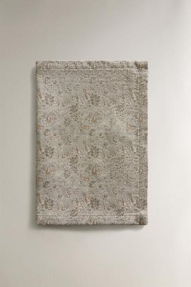 FLORAL JACQUARD PLACEMAT - Blue green by Zara - Image 1