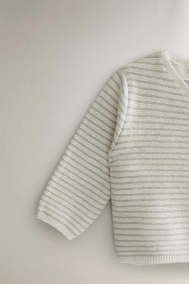 VESTE ENFANT COTON ET SOIE - Beige clair de Zara - Image 2