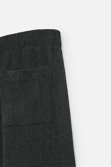 PANTALON À TEXTURE EN JACQUARD - Gris bleu de Zara - Image 8