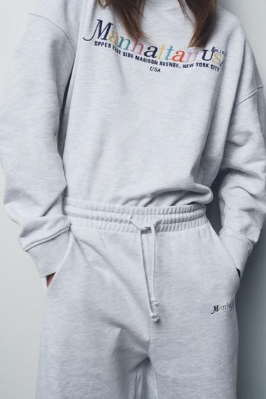 SWEAT VARSITY - Gris chiné de Zara - Image 4