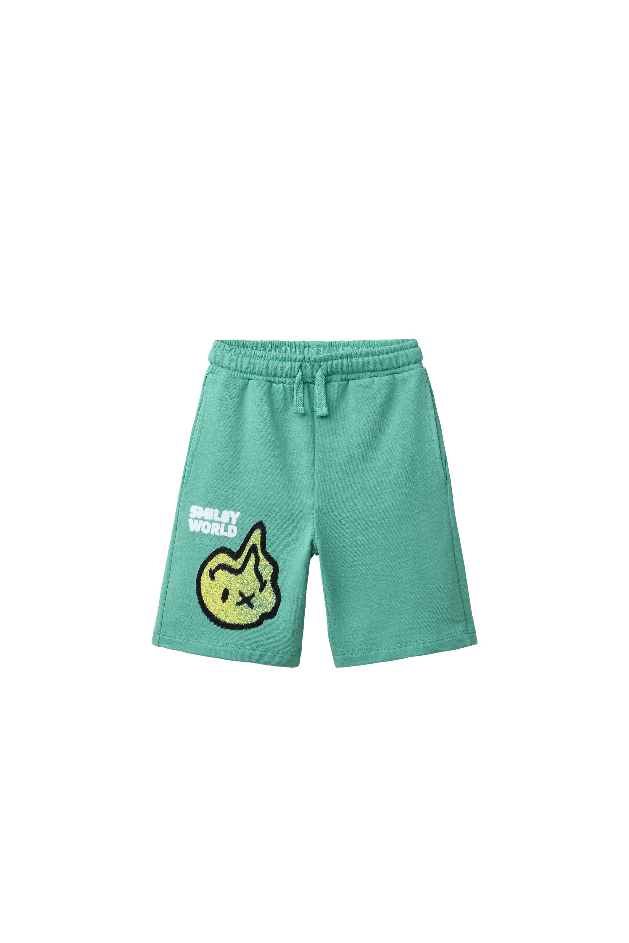 SMILEYWORLD ® PRINT SHORTS - Green | ZARA United States