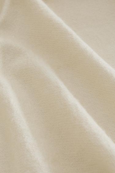 CASHMERE EFFECT COTTON BEDSPREAD - Oyster-white by Zara