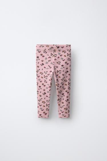 LEGGING RIB ESTAMPADO FLORES - Rosa de Zara - Imagen 0