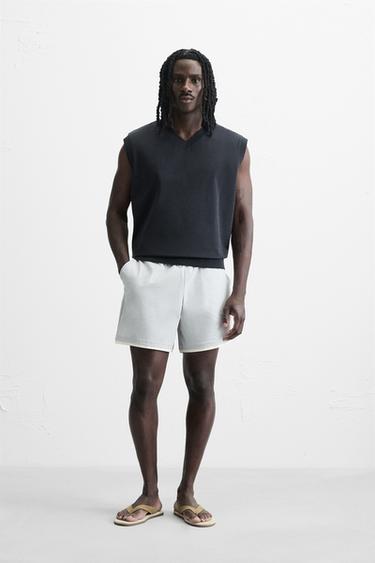 T-SHIRT TANK TÉCNICA - Azul-marinho da Zara