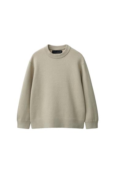PLAIN KNIT JUMPER - Light khaki by Zara