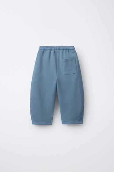 BARREL PLUSH TROUSERS WITH LABEL - Light blue by Zara - Image 1