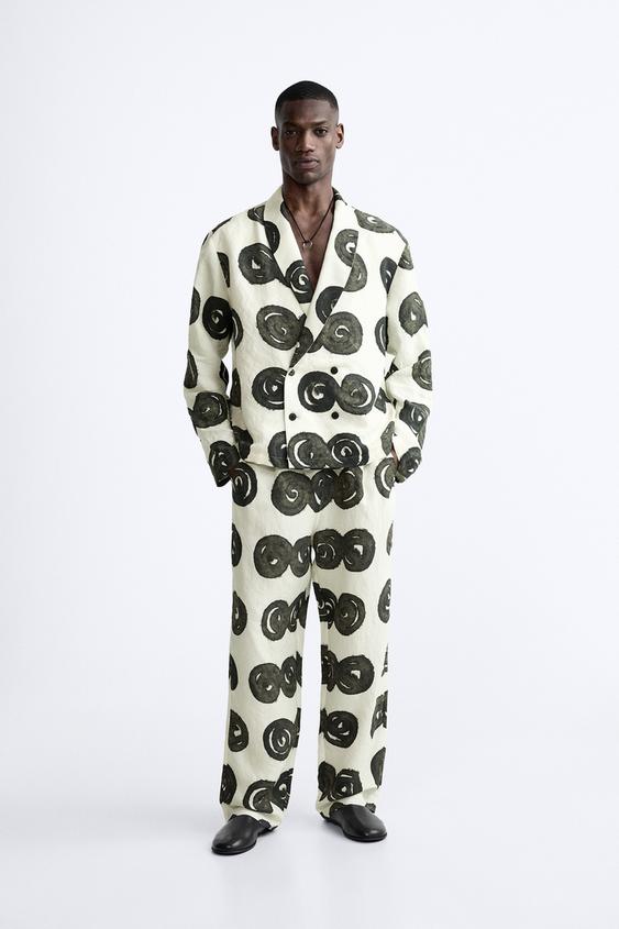 HOSE MIT PRINT X CASA JOSEPHINE Cremefarben ZARA Deutschland / Germany