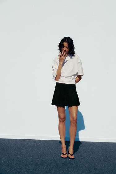 BOX PLEAT SKORT - Black by Zara - Image 0