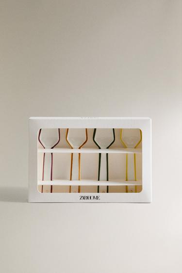LOT CUILLÈRES À GLACE GRES BORD CONTRASTANT (LOT DE 4) - Blanc de Zara - Image 4