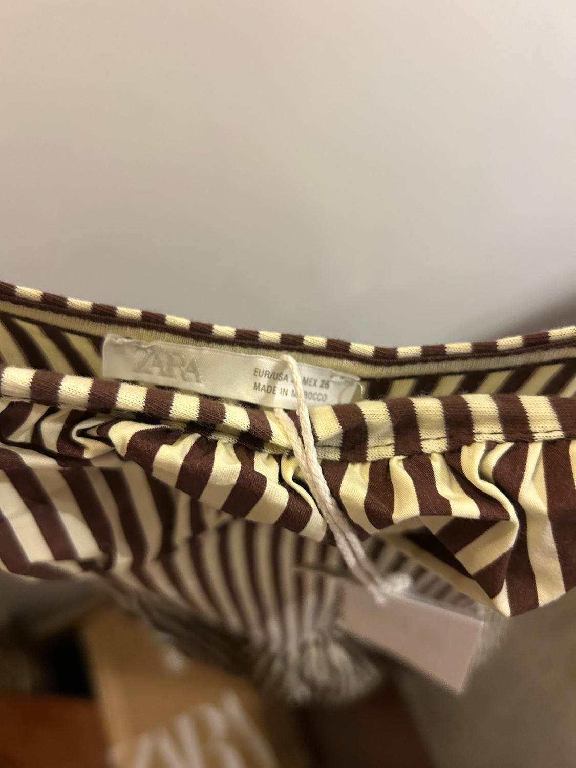 STRIPED COMBINED POPLIN DRESS - Image 7