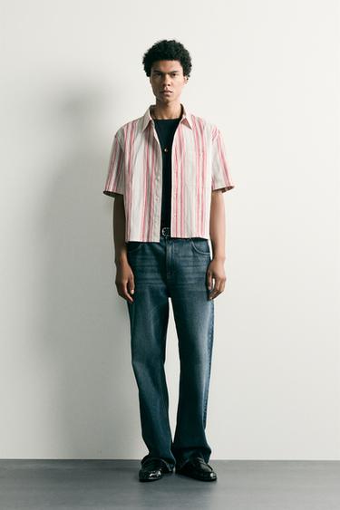STRIPED BOXY FIT SHIRT - Pink by Zara - Image 0