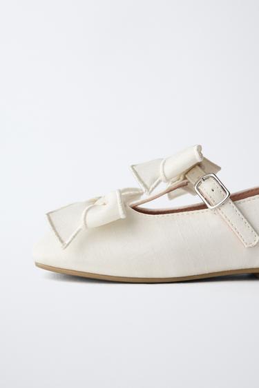 BALLERINES AVEC LACETS - Blanc de Zara - Image 5