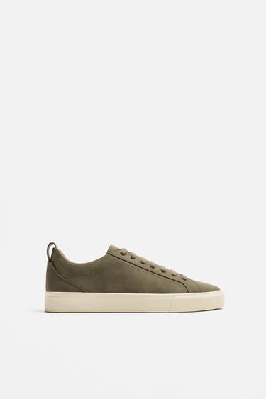 Zara BASIC SNEAKERS - Khaki Green