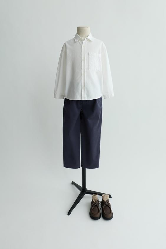 Zara JOGGER CHINO PANTS - Tan - Image 0