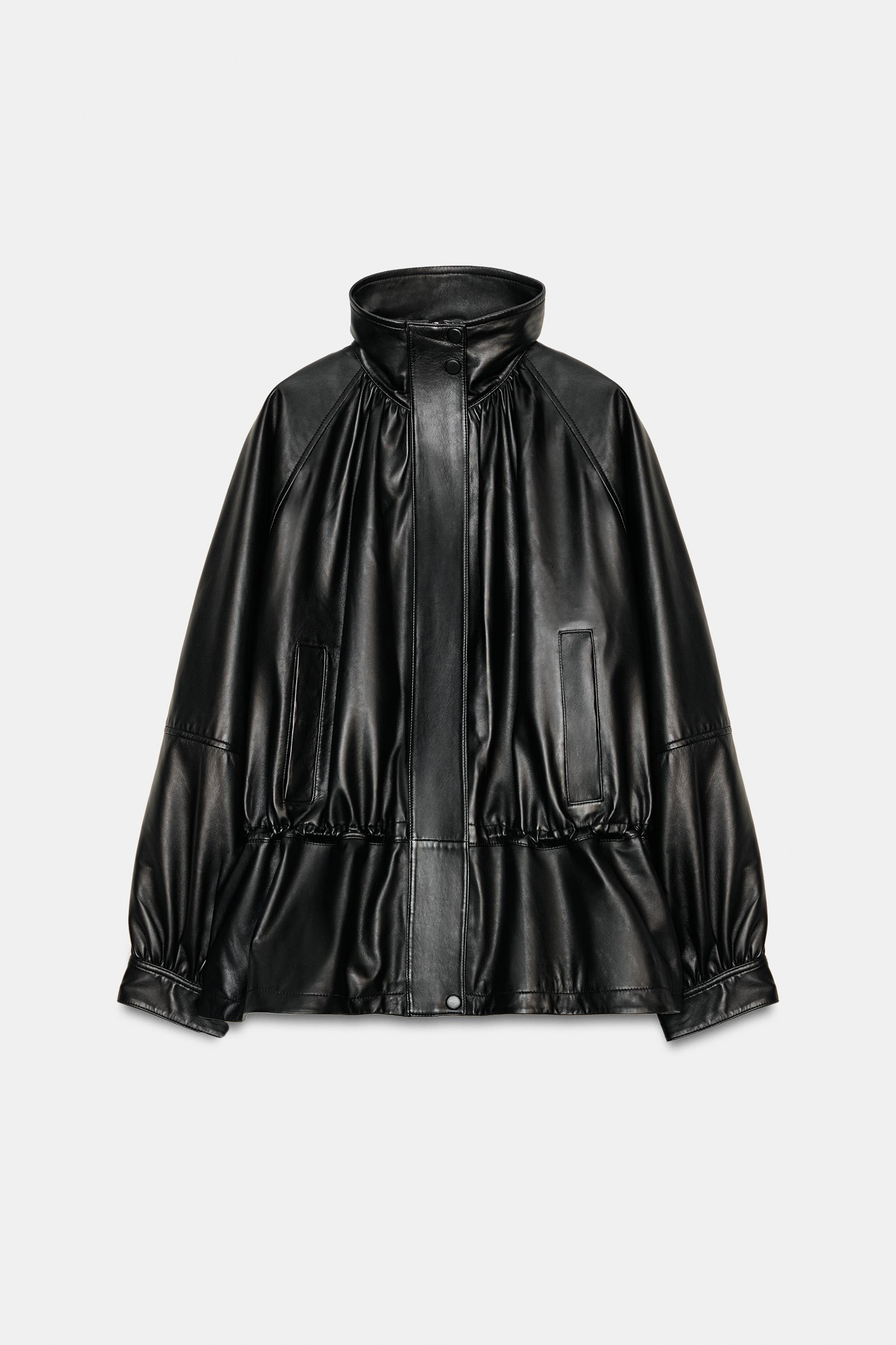 100% LEATHER JACKET ZW COLLECTION LIMITED EDITION - Black | ZARA