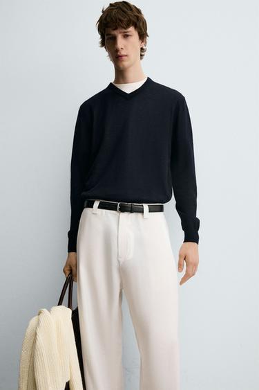 FLOWING TROUSERS WITH SIDE PLEATS - White by Zara - Image 4