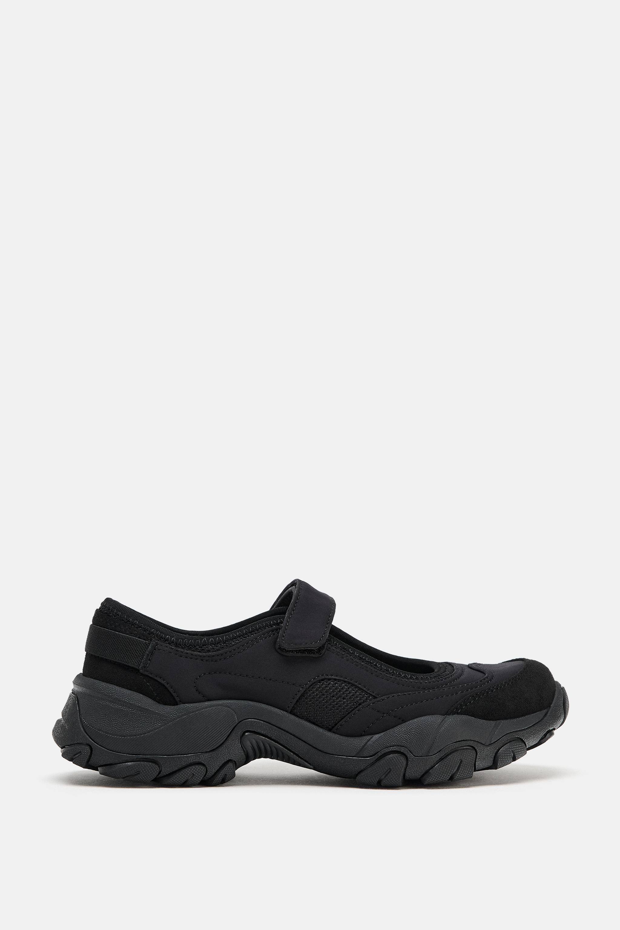 ZARA バレエシューズ　靴　ブラック　黒　ホワイト　白 スニーカー チャンキーコンビバレエシューズ - ブラック | ZARA Japan / 日本
