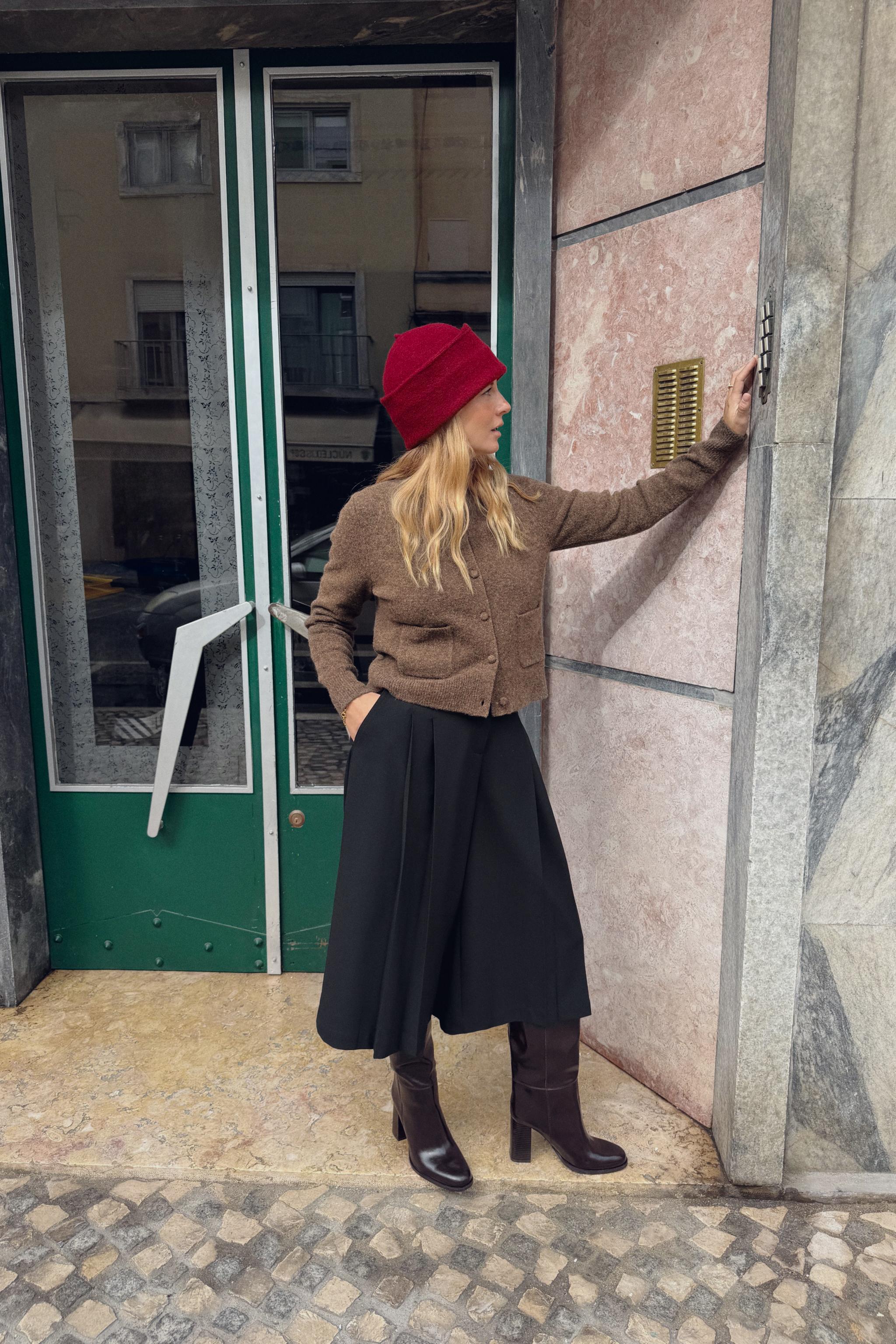 COVERED BUTTON CARDIGAN