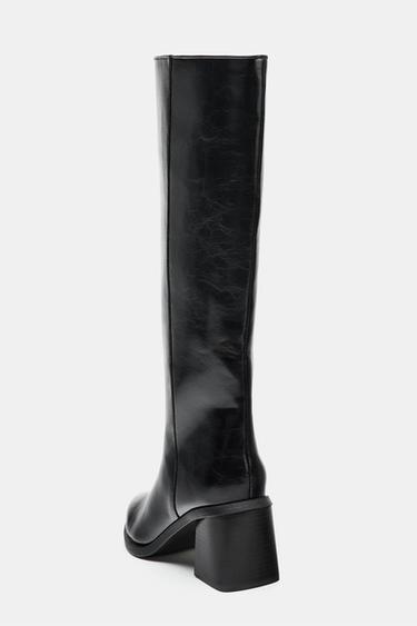 BOTTES HAUTES À TALONS - Noir de Zara - Image 6