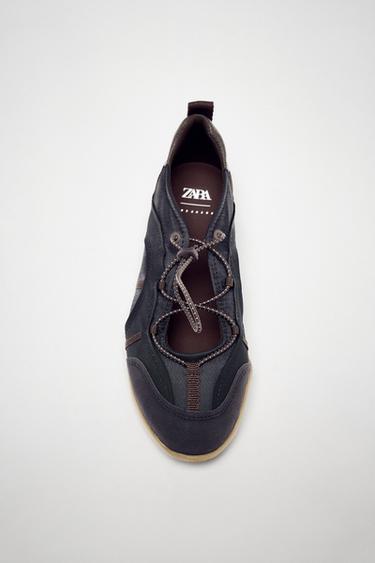 ZAPATO PLANO DEPORTIVO COMBINADO - Negro de Zara