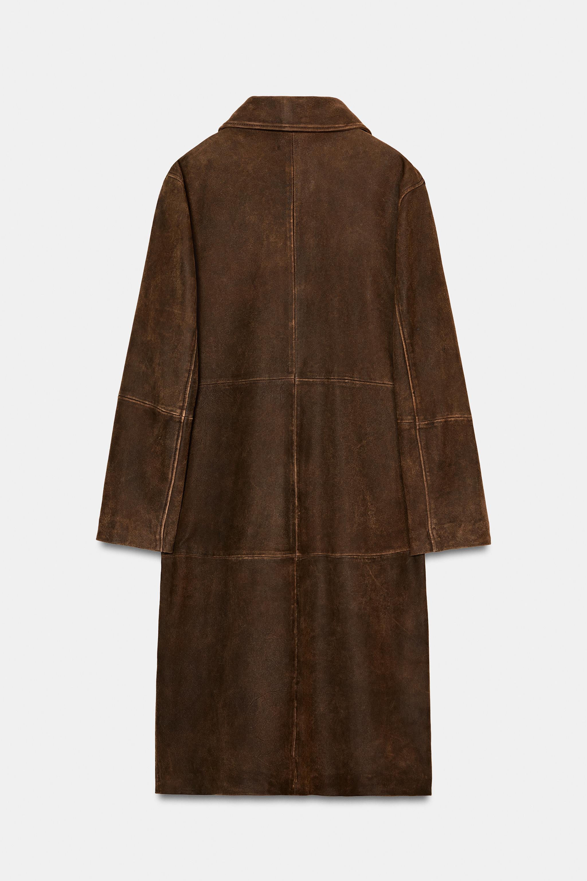 ZW COLLECTION 100% LEATHER LONG COAT