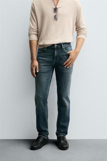 BASIC SLIM FIT JEANS - Blue by Zara
