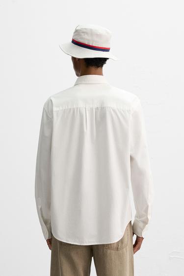 CHEMISE REGULAR FIT À POCHE - Blanc de Zara - Image 2