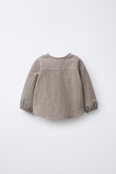 CHEMISE À CARREAUX VICHY - Noir / Écru de Zara - Image 1