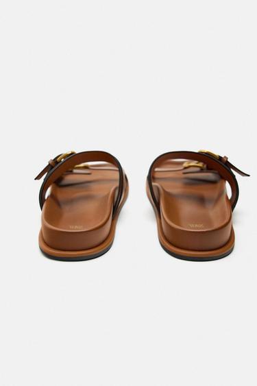SANDALS WITH BUCKLES - Brown by Zara - Image 5