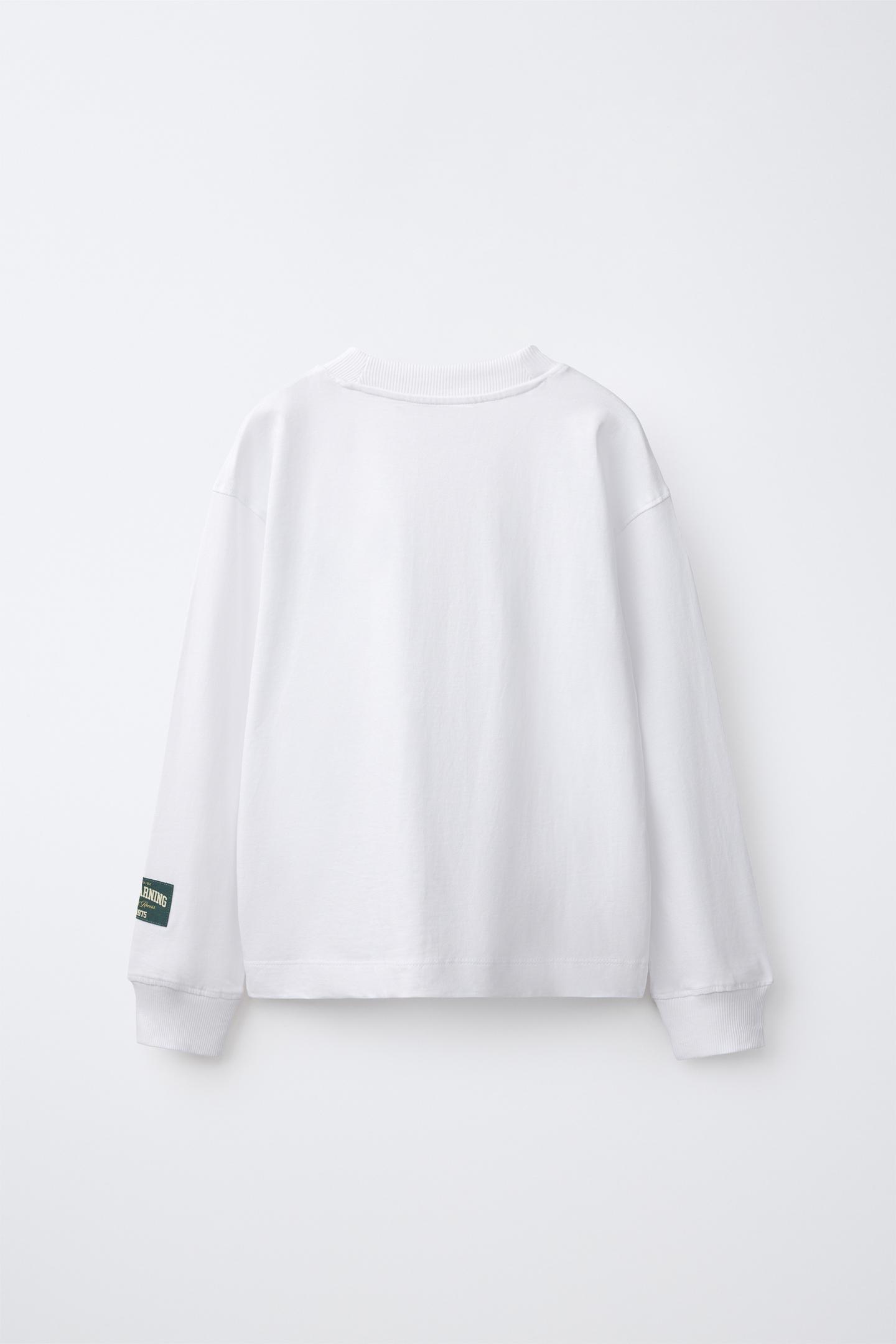 Детская футболка Zara Printed Jogging, цвет: Белый — фото 3
