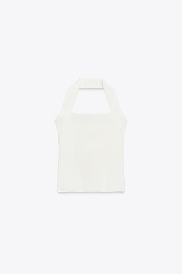 TOP HALTER STRETCH - Blanc de Zara - Image 6
