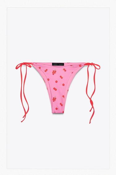 BRAGUITA BIKINI ESTAMPADO TOMATES - Fucsia de Zara