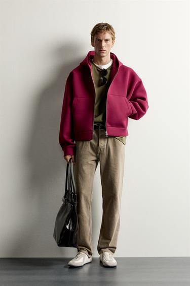 SWEAT TECHNIQUE CAPUCHA ZIPPÉ - Fuchsia de Zara - Image 0