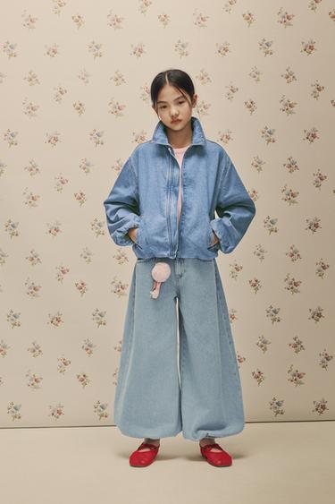 Zara 飛行員牛仔外套 - 藍色