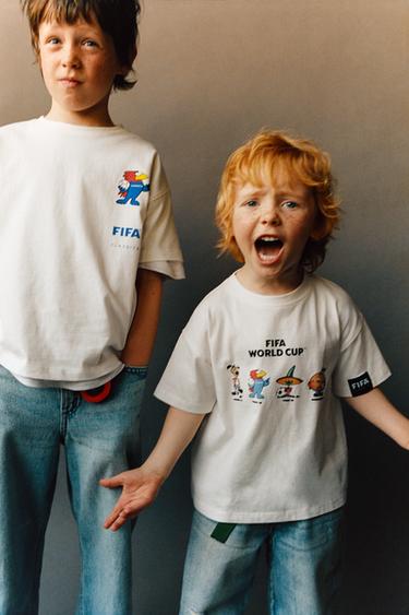 T-SHIRT ESTAMPADO VÁRIAS MASCOTES FIFA CLASSICS WORLD CUP ™ - Branco da Zara