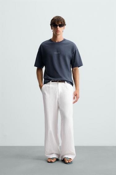 Zara SUN PRINT T-SHIRT - Blue - Image 0