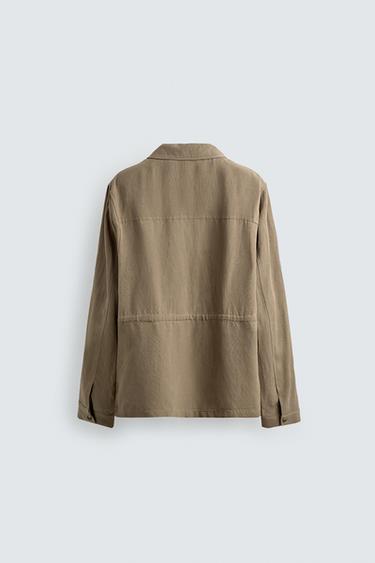 LIGHTWEIGHT VISCOSE/LINEN PARKA - Dark mink by Zara - Image 7