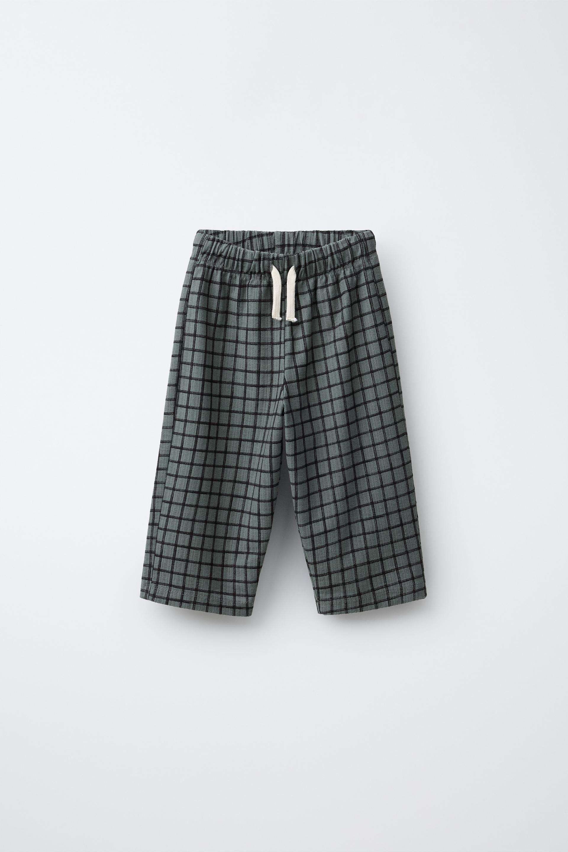 Straight Check Trousers